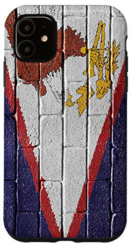 iPhone 11 American Samoa Flag Samoan Banner on a brick wall Case