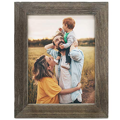 IKEREE 12x16 Poster Picture Frames  Handmade with Rustic Looking  Wood Photo Frames for Wall Mounting Display  Weathered Gray