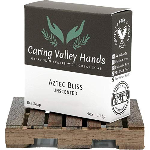 Aztec Bliss -Olive Oil and Cocoa Butter Soap- 2 Pack -2x 4oz bars- - Handmade  All Natural Soap by Caring Valley Hands