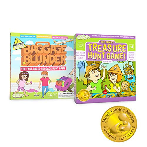 Treasure Hunt Game Plus Baggage Blunder Matching Scavenger Hunt Game - Fun  Run-Around Indoor and Outdoor Scavenger Kit and Treasure Hunt Board Games