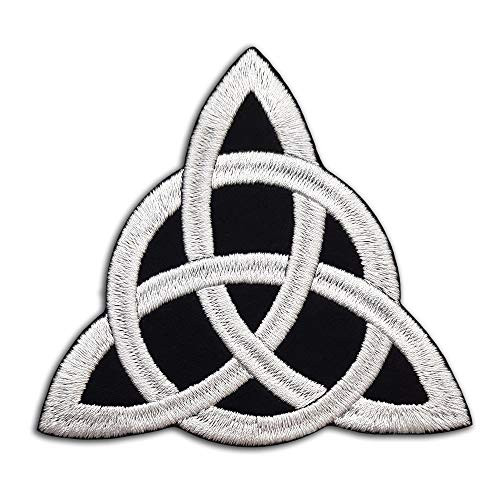 Celtic knot Embroidered Patch Iron on-Sew on- Size 9 5 x 8 5 cm -3 7? x 3 3?-- b141