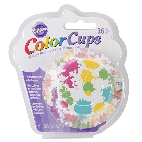 Wilton 415-0625 36-Pack Color Baking Cup, Standard, Paint Rainbow