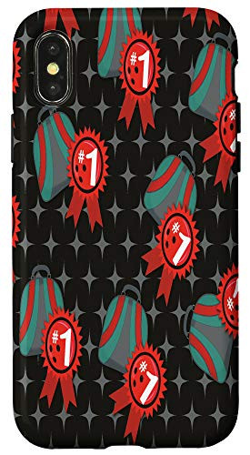 iPhone X-XS Classic Bowling Retro Decor Patterns Bag Ribbon Case