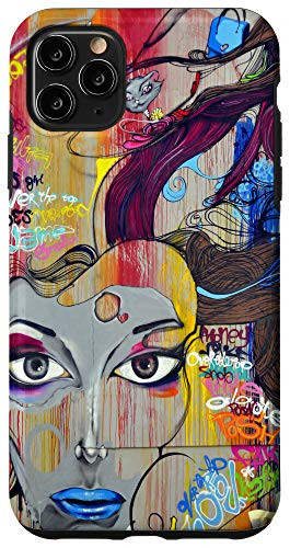 iPhone 11 Pro Max Wall Art-Work Woman Abstract Street Graphic Novelty Gifts Case