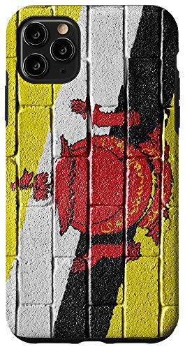 iPhone 11 Pro Max Brunei Flag Bruneian Banner on a brick wall Case