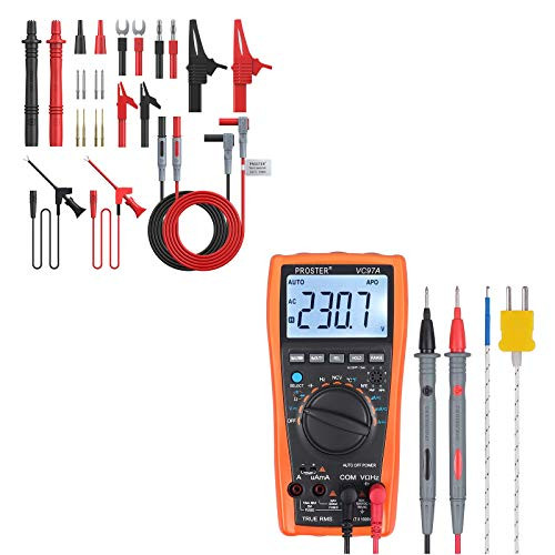 Proster 24pcs Multimeter Leads - Digital Multimeter 3999