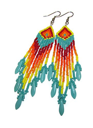 4-5 Inch Passion for Fringe Turquoise Dream Earrings II