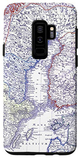 Galaxy S9- Nautical Map Phone Case Vintage Ocean Maps Boat Captain Gift Case