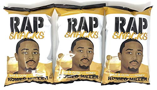 Rap Snacks 2-75 oz Potato Chip Bags -Pack of 3- -Romeo - BBQ and Honey-