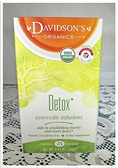 Tea Bag Box of 25  Detox Organic Ayurvedic Infusion