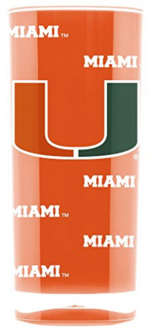 Duck House NCAA Miami Hurricanes 16oz Insulated Acrylic Square Tumbler