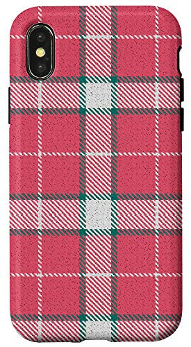 iPhone X-XS Classic Red and Black Plaid Buffalo Gingham Check Pattern Case