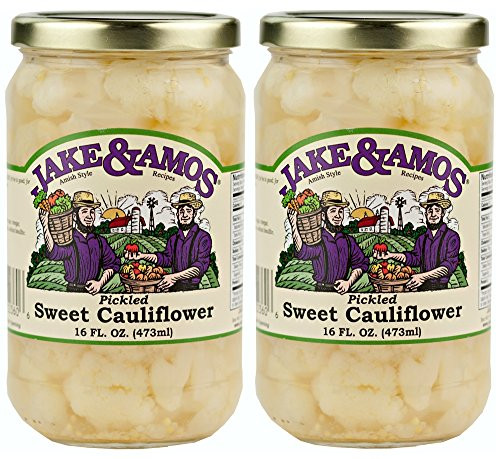 Jake and Amos - Sweet  Pickled Cauliflower- 2 - 16 Oz- Jars