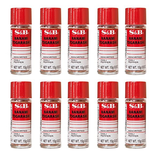 - 10 Packs - SandB Nanami - shichimi - Togarashi Assorted Chili Pepper 0-52 Oz