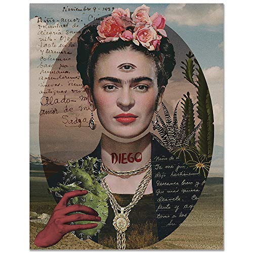11x14 Frida Kahlo Collage Poster-Gifts For Women-Frida Kahlo-Frida Kahlo Wall Art-Frida Kahlo Print-Home Wall Decor-Home Wall Art-Wall Art For Bedroom