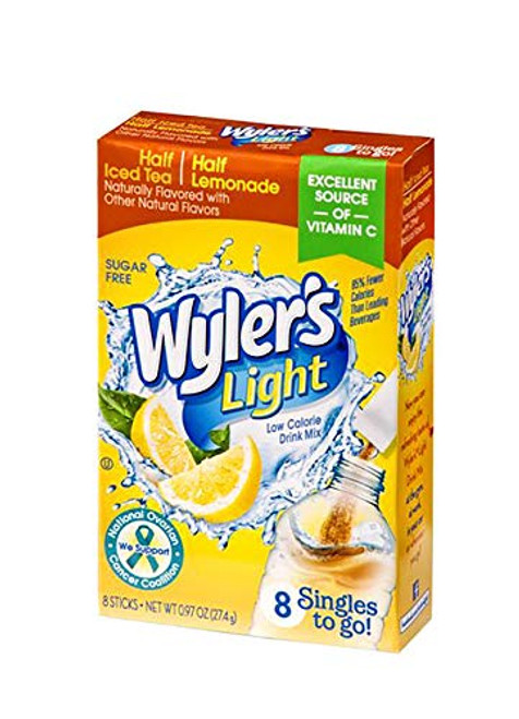 Wylers Light Singles Water Drink Mix To Go Powder Packets Half Iced TeaHalf Lemonade 8 Count Wylers Light Singles Water Drink Mix To Go Powder Packets Half Iced TeaHalf Lemonade 8 Count