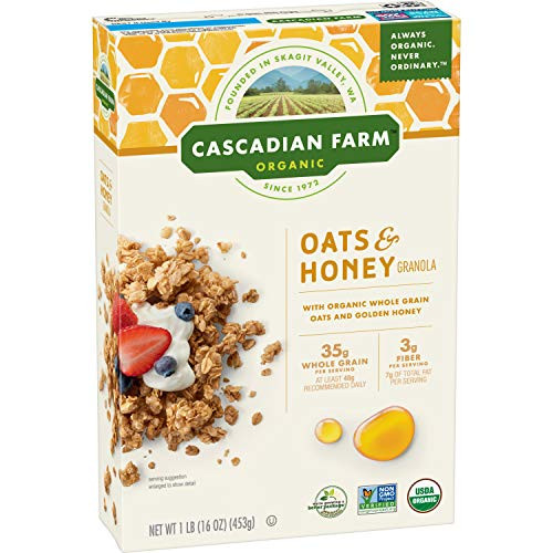Cascadian Farm Organic Granola Oats and Honey Cereal 16 oz
