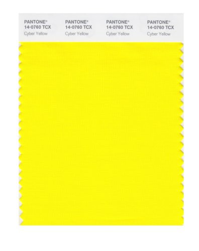PANTONE Smart 14-0760X Color Swatch Card Cyber Yellow