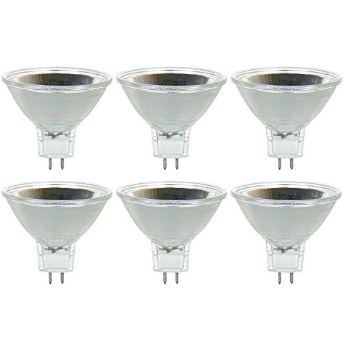 Sunlite Series 50MR16/NSP/12V/6PK Halogen 50W 12V MR16 Narrow Spot Light Bulbs, 3200K Bright White, GU5.3 Base, 6 Pack