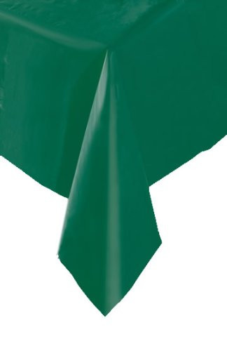 Plastic Rectangular Table Cloth 54" x 108", Green