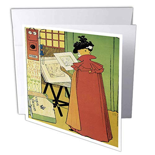Art Nouveau Estampes and Encadrements d Art French - Greeting Card 6 x 6 inches single gc-149168-5