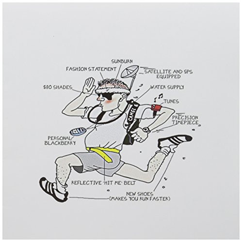 3dRose Humorous Runner With All His Gear - Greeting Cards 6 x 6 inches set of 6 gc-119220-1