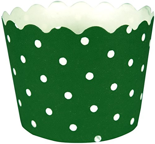 Creative Converting 12 Count Polka Dot Baking Cups, Emerald Green