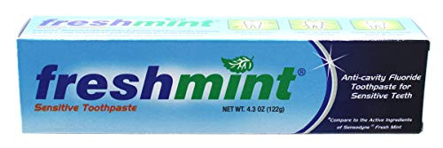 Freshmint 4_3 oz_ Sensitive Anticavity Fluoride Toothpaste Individually Boxed Freshmint 4_3 oz_ Sensitive Anticavity Fluoride Toothpaste Individually Boxed