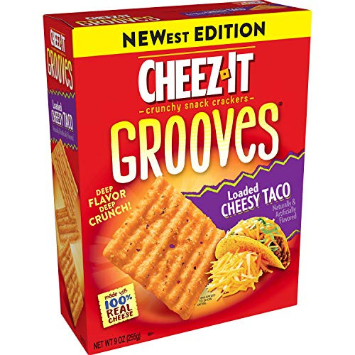 Cheez-It Grooves Crunchy Cheese Snack Crackers Loaded Cheesy Taco 9oz Box
