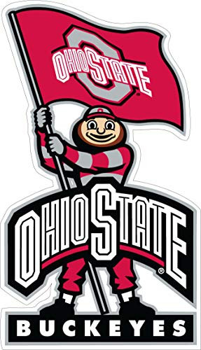 Ohio State University Stickers Any Size NCAA Ohio State University Buckeyes with Flag Decal Vinyl for car bamper hemlet Laptop tumblers 3 inch