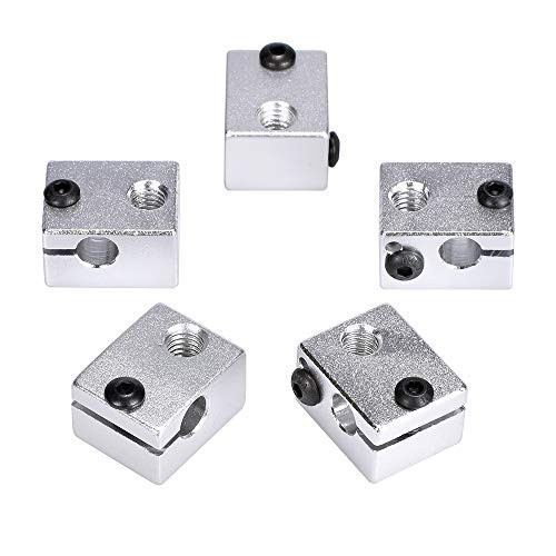BIQU V6 Aluminium Heating Block for RepRap Bowden J-Head Extruder Hotend 3D Printer Part5PCS