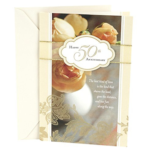 Hallmark 50th Anniversary Greeting Card (Roses)