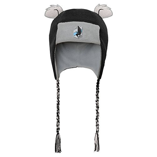 MLS Minnesota United R S67DL Boys Ears Trooped Hat One Size Black