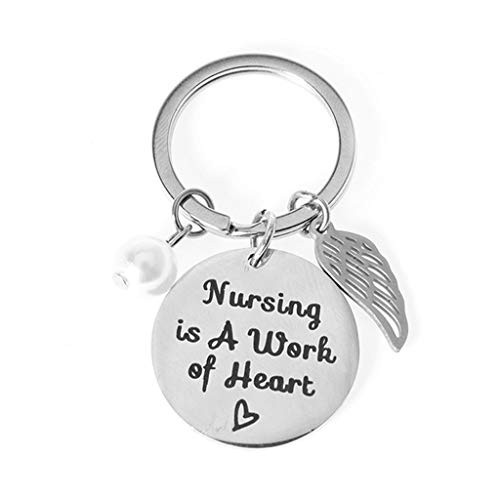 OYEFLY Nurse Personalized Keychain Nursing is A Nurse Keychain Thank You Gifts Nurse Appreciation Gift for Women STYLE1