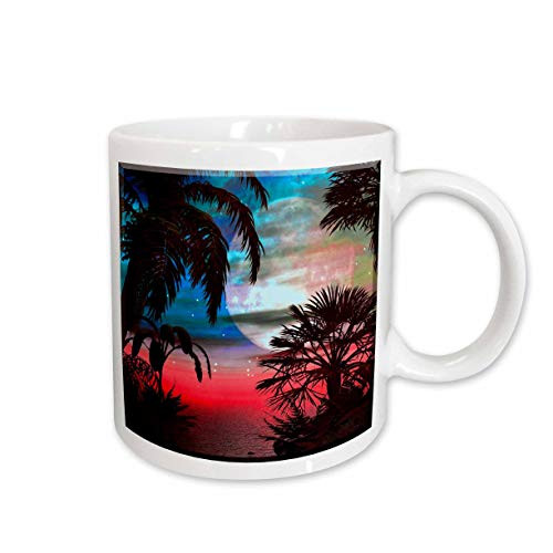 3dRose Hawaiian Sunset Ceramic Mug, 11-Ounce