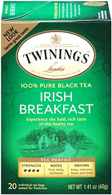 Twinings of London Irish Breakfast Black Tea Bags, 20 Count Twinings of London Irish Breakfast Black Tea Bags, 20 Count
