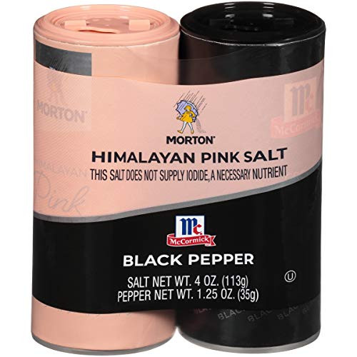 Morton All-Natural Himalayan Pink Salt   McCormick Pepper Shakers 5_25 Ounce