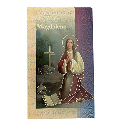 William J_ Hirten Deluxe Catholic Holy Card with Traditional Prayers Saint Mary Magdalene