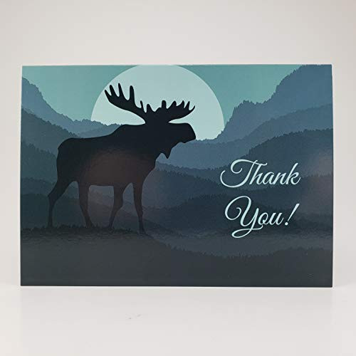 Thank You Moose Greeting Card with Blank Inside