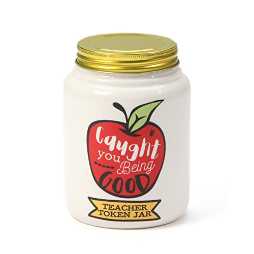 Enesco Our Name is Mud Teachers Good Tokens Ceramic Jar White