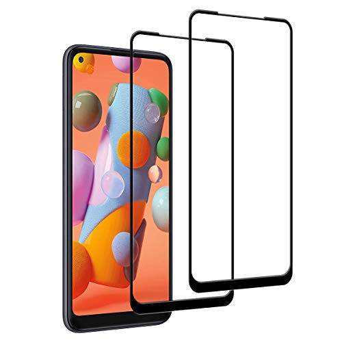 2-Pack Sinwere Compatible for Samsung Galaxy A11 Full Coverage Tempered Glass Screen Protector Anti-Scratch Bubble Free Screen Protector
