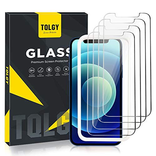 4 Pack TQLGY Screen Protector for iPhone 12 Mini 5_4 2020 9H Hardness Tempered Glass for iPhone 12 Mini 5_4 -inch Easy Installation Frame HD Clear Case Friendly Anti-Scratch