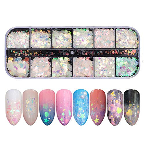 Tiction Holographic Nail Sequins Nail Art Glitter Iridescent Mermaid Flakes Paillette Chunky Sequins 3D Nail Stickers Decals DIY Nail Decoration Make Up Manicure Nail Design Tiction Holographic Nail Sequins Nail Art Glitter Iridescent Mermaid Flakes Paillette Chunky Sequins 3D Nail Stickers Decals DIY Nail Decoration Make Up Manicure Nail Design