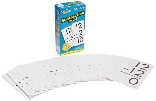 Trend Enterprises Trend Math Flash Cards - Subtraction Flash Cards 0-12 (Box of 91 Cards)