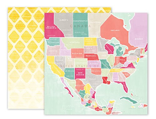 American Crafts Paige Evans Take Me Away 12 x 12" Patterned Paper 05 (25 Pack)