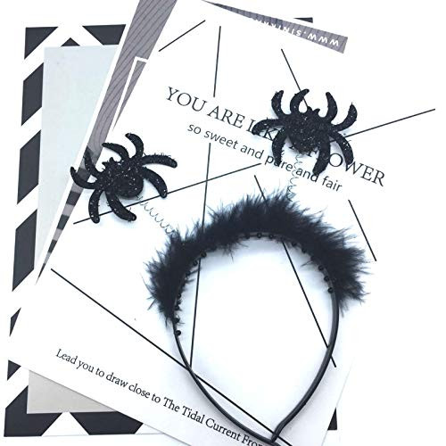 LAFUN 2 Pieces Halloween Spider Headband Glitter Spider Headbands Halloween Sequin Headband for Halloween Cosplay Party Costume Spider LAFUN 2 Pieces Halloween Spider Headband Glitter Spider Headbands Halloween Sequin Headband for Halloween Cosplay Party Costume Spider
