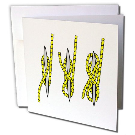 3dRose Nautical Cleat Hitch For Boats - Greeting Cards, 6 x 6 inches, set of 6 (gc_80501_1)