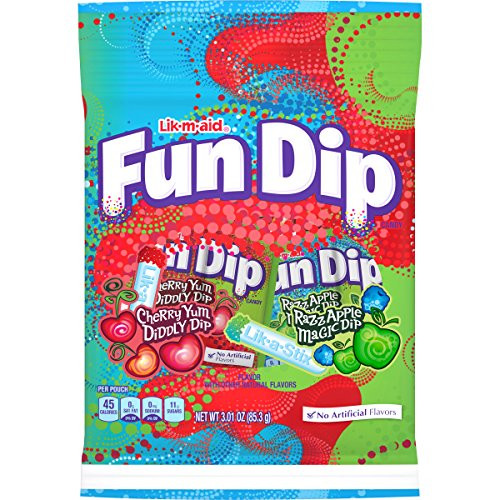 LIK-M-AID Fun Dip Cherry Yum Diddly RazzApple Magic 3_01 oz