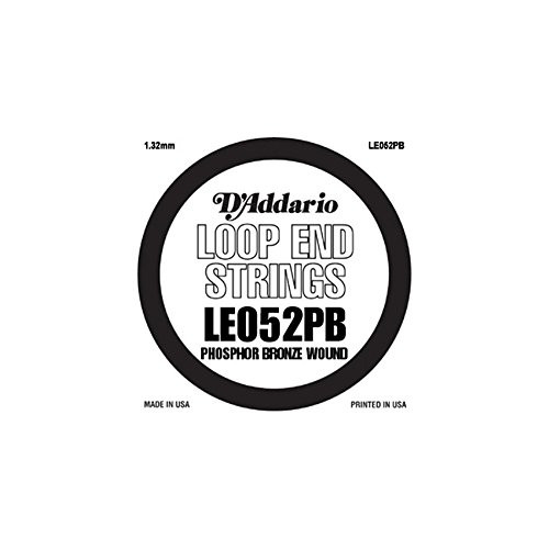 DAddario LE052PB Phosphor Bronze Loop End Single String _052