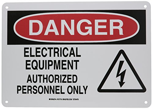 Brady 131718Electrical Equipment Authorized Personnel ONLY with Picto Sign Plastic 10 H x 14 W BlackRed on White Brady 131718Electrical Equipment Authorized Personnel ONLY with Picto Sign Plastic 10 H x 14 W BlackRed on White